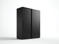 Kleiderschrank Holzwerkstoff 160x60x200 cm - Schwarz - 2 Schiebetüren Modernes Design