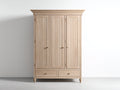Kleiderschrank Holz 150 x 58 x 195 cm - Natur - 3 Türen und 2 Schubladen für Schlafzimmer