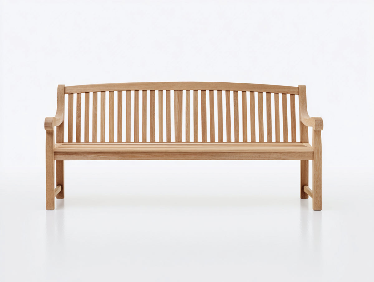 Gartenbank Massivholz 180x62x88 cm - Natur - 3-Sitzer mit Armlehnen Klassisches Design