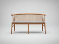 Gartenbank Holz 150x60x82 cm - Natur-Grau - 2-Sitzer mit Sitzauflage modernes Design